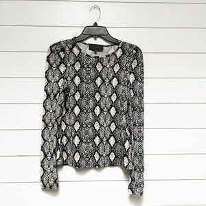 Anthropologie  Sunday in Brooklyn Snake Print Long Sleeve XS Shirt